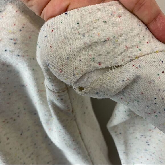 Vintage Levi’s White Confetti Crew Neck Pullover Cotton Sweatshirt size L - Picture 9 of 12